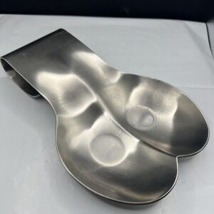 AMCO Stainless Steel Double Spoon Rest 10734 Brushed 18/8 Heavy Duty Kitchen